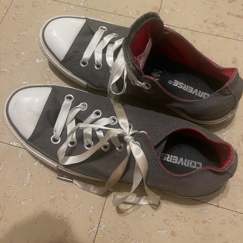 Gray/Red Converse